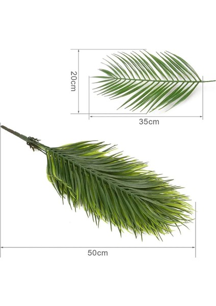 Yapay Bitki 9 Dallı Palmiye Yaprağı Demeti 50 cm