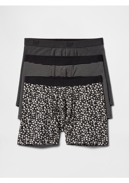 Erkek Siyah 3'lü Brief Boxer Seti