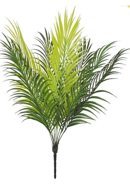 Yapay Çiçek Palmiye Areka Yapay Bitki Salon Çiçeği 9 Yaprak 50 cm Saksı Dahil Değildir