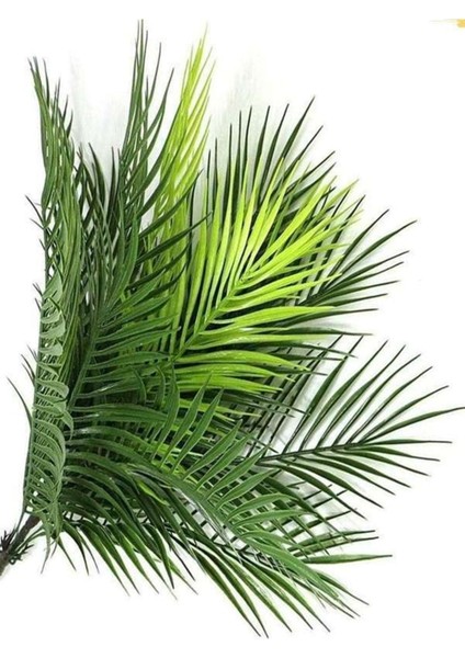 Yapay Çiçek Palmiye Areka Yapay Bitki Salon Çiçeği 9 Yaprak 50 cm Saksı Dahil Değildir