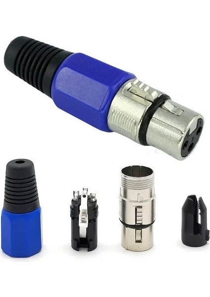 3 Pin Xlr Dişi Konnektör - Mikrofon Jackı Nx Tip - Profesyonel Ses ve Video Bağlantıs