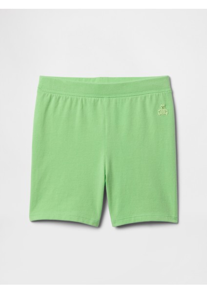 Kız Bebek Yeşil Desenli Bisiklet Şortu