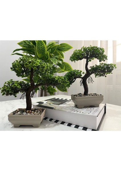 Dekoratif Bonsai Yapay Ağaç (2 Adet)