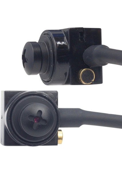 3.6mm 800 Tvl 1/4 Sensor Mikrofonlu Siyah Vida Model Mini Kamera (5047)