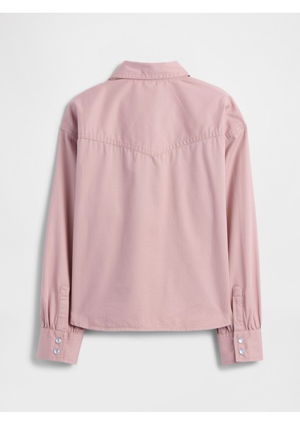 Kız Çocuk Pembe Western Gömlek modelleri