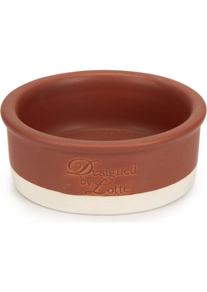 Dbl Kedi Mama Su Kabı, Seramik, Mat Kiremit, 12CM, 300ML Gnzrz