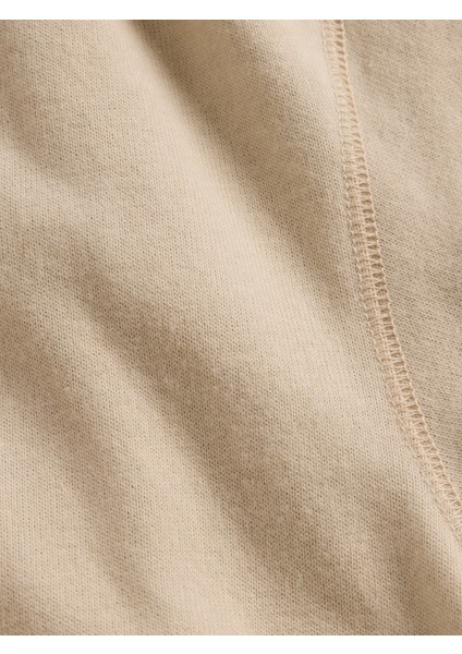 Erkek Bej Heavyweight Crop T-Shirt modelleri