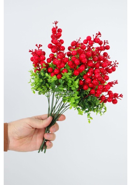 Yapay Külah Kokina Demeti Yeni Yıl Çiçeği 35 cm 5 Dallı fiyatları