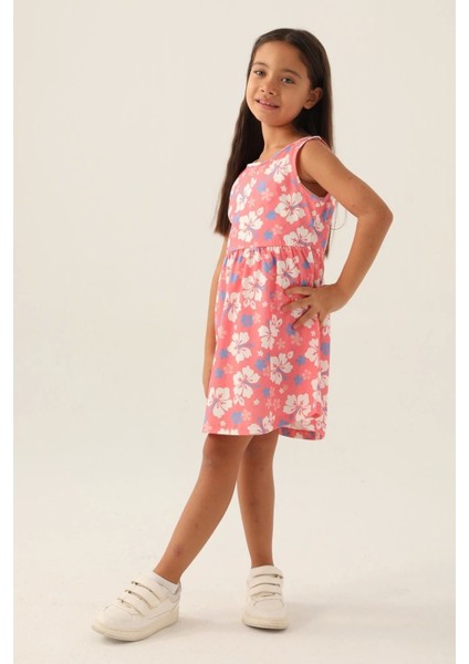 Kız Çocuk Elbise - Neon Pembe
