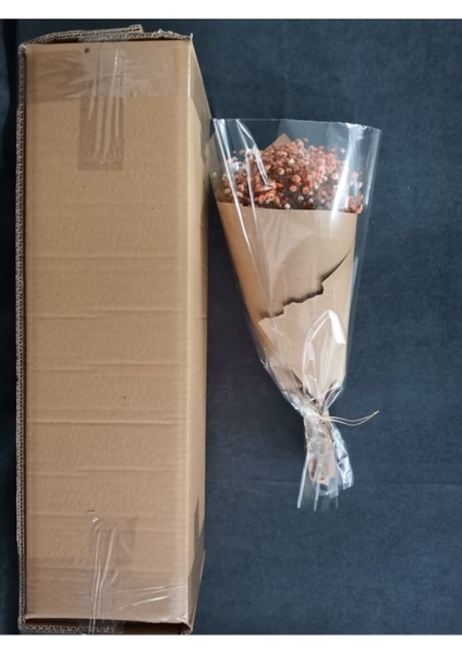 Kuru Çiçek Şoklanmış Cipso Turuncu 45 cm