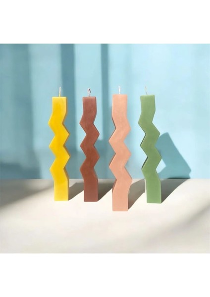 Zigzag Şamdan Mum Retro