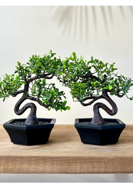 2 Adet Saksılı Mini Yapay Ağaç (13 cm ) fiyatları