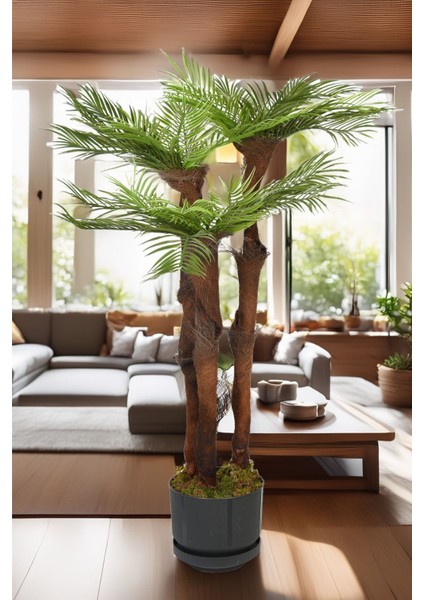 Her Köşeye Uyumlu - Yapay Ağaç Areka Palmiye 3 Katlı 38 Yaprak 130 cm fırsatları