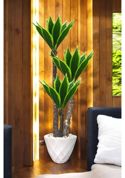 Yapay Kılıç Çiçeği Ağacı - Salon Bitkisi - Yapay Çiçek - 1.2 Metre