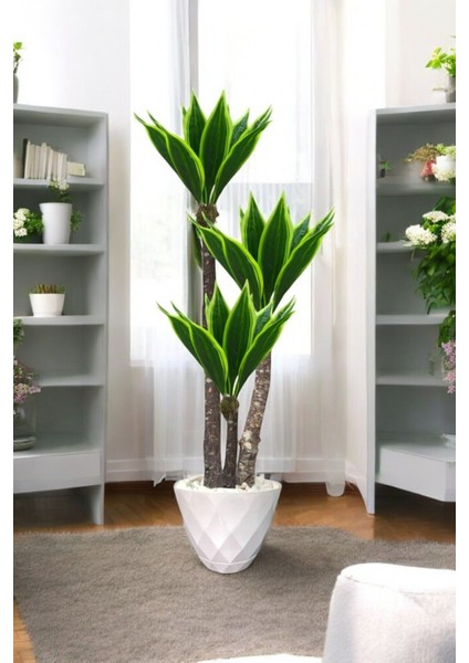 Yapay Kılıç Çiçeği Ağacı - Salon Bitkisi - Yapay Çiçek - 1.2 Metre