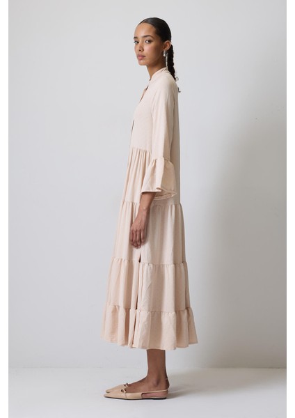Düğmeli Oversize Elbise