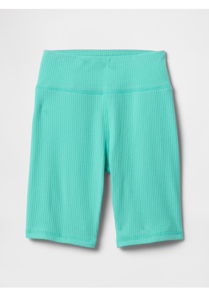 Kız Çocuk Mavi Fitilli Bisiklet Şortu