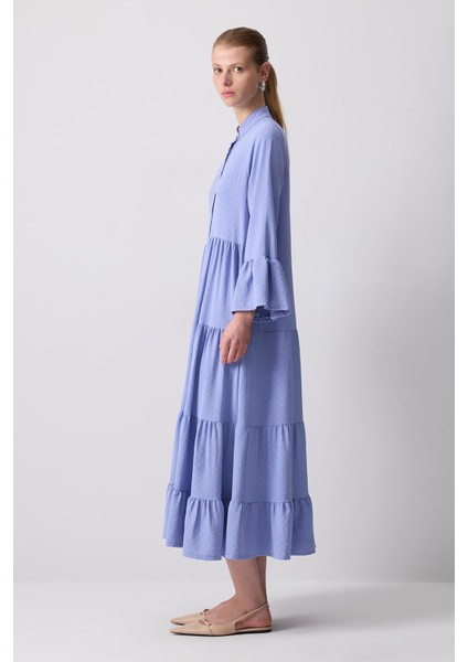 Düğmeli Oversize Elbise