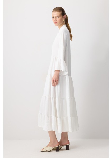 Düğmeli Oversize Elbise