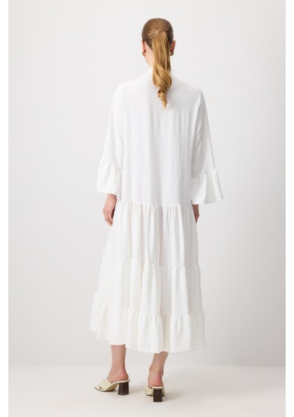 Düğmeli Oversize Elbise