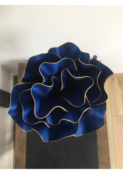 Dekoratif El Yapımı Lüks Lateks Eva Yapay Çiçek (Vazo Hariç) - Altın Yaldızlı Lacivert- Köpük Çiçek fiyatları