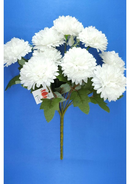 Yapay Lüx Krizantem Kartopu ___ Yıldız Çiçeği Karanfil Ağacı Sarmaşık Gelin Buketi Saksısız Kokina