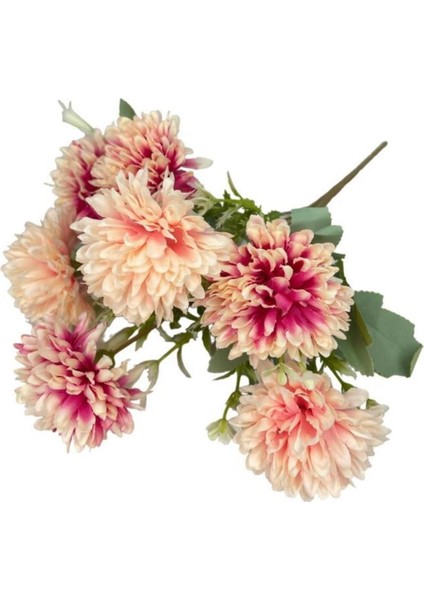 Yapay Çiçek Krizantem Kartopu Pembe Cipsolu Demet KR2119 modelleri