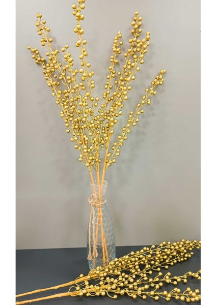 Osohome 3 Adet Gold Rengi Yapay Kokina 85 cm Şık Bir Dekoratif