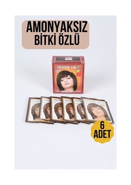 Kestane Amonyaksız Bitki Özlü 6 Lı Paket Saç Kınası