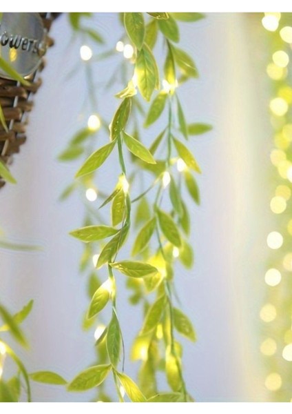 Ağlayan Söğüt Ağacı Dalı Sarmaşık Bitki 1 Metre 5 Dallı ve 3 Metre Peri LED Piller Dahil modelleri