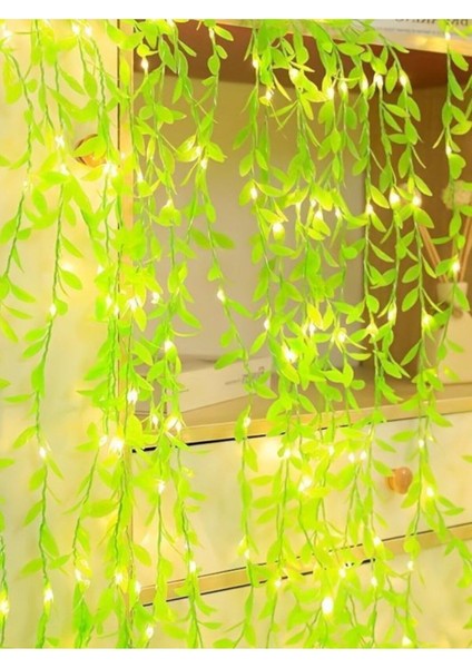 Ağlayan Söğüt Ağacı Dalı Sarmaşık Bitki 1 Metre 5 Dallı ve 3 Metre Peri LED Piller Dahil fırsatları
