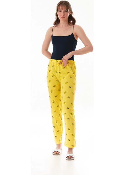 Limon Baskılı Pijama Altı