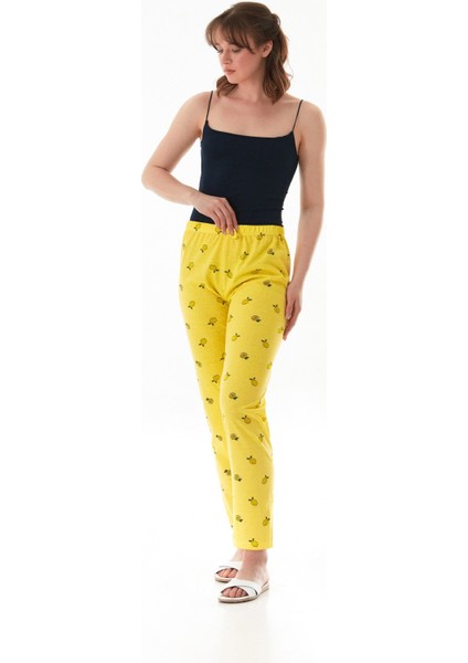 Limon Baskılı Pijama Altı