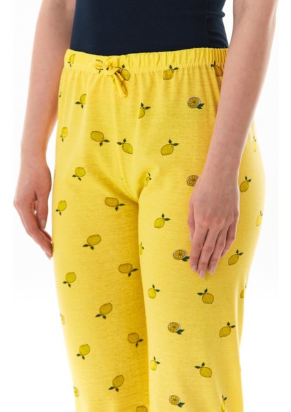 Limon Baskılı Pijama Altı