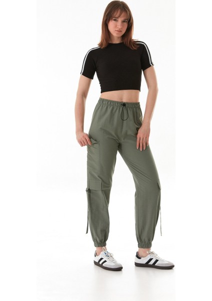 Fitilli Kolları Şeritli Crop Tişört fiyatları