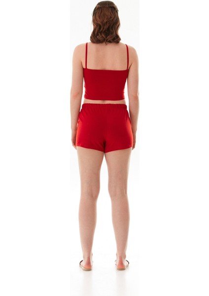 Kalp Baskılı Askılı Şortlu Takım fırsatları