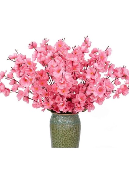 Temalife Dekoratif Yapay Çiçek Bahardalı Japon Kiraz Çiçeği 9 Dallı 40 cm Açık Pembe 1 Demet modelleri