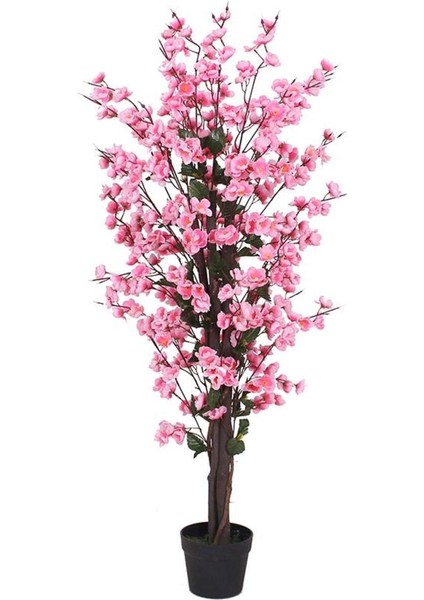 Yapay Ağaç Pembe Japon Kiraz Çiçeği Bahardalı Ağacı Sakura Çiçeği Çalılı 150 cm