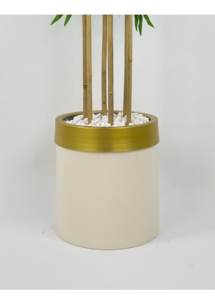 Yapay Bambu Ağacı 170 cm Krem Metal Saksıda Gold fırsatları