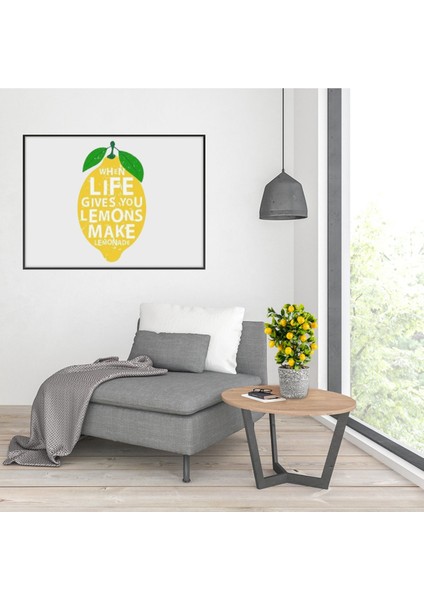 Porselen Saksıda Yapay Limon Ağacı