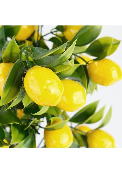 Porselen Saksıda Yapay Limon Ağacı