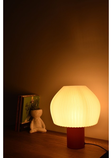 Virtulamp Modern Kırmızı Abajur