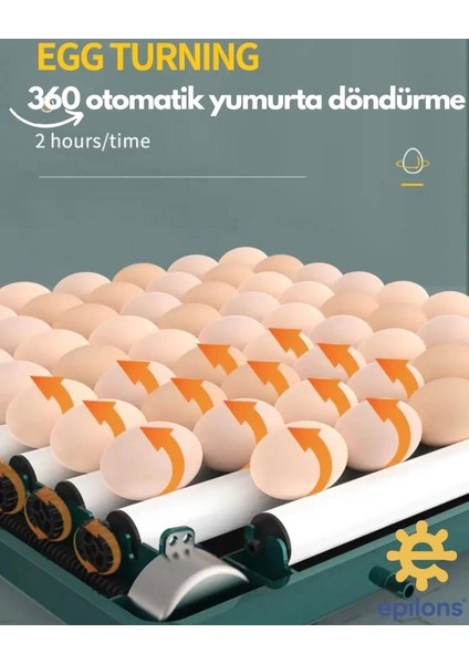 Fırsat Byr Kuluçka Makinesi 130 Tavuk Yumurtalı Extra Yedek Motorlu Incubator Yeni