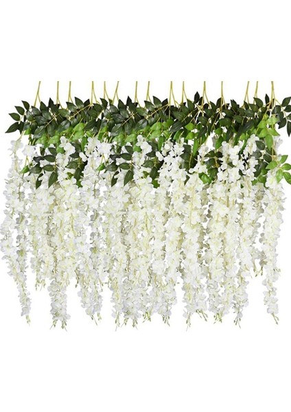 6 Adet Yapay Çiçek Sarkan Akasya 80 cm 3 Dallı 6 Adet Bağ