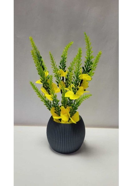 20CM Mini Saksıda Garnitür Lavanta Yapay Bitki 20 cm Dekoratif Banyo Mutfak Masa Çiçeği