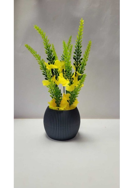 20CM Mini Saksıda Garnitür Lavanta Yapay Bitki 20 cm Dekoratif Banyo Mutfak Masa Çiçeği