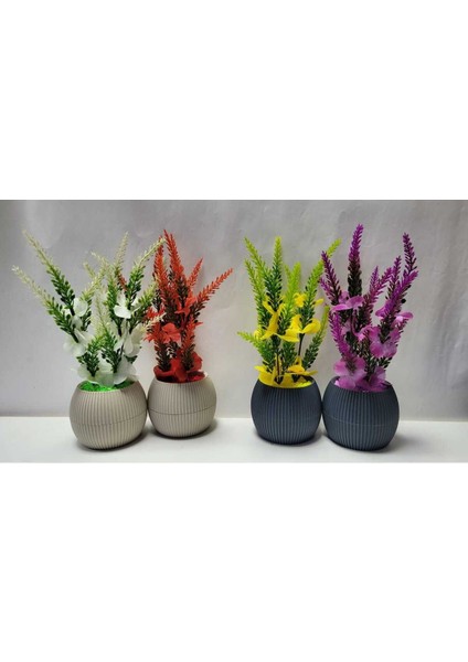 20CM Mini Saksıda Garnitür Lavanta Yapay Bitki 20 cm Dekoratif Banyo Mutfak Masa Çiçeği