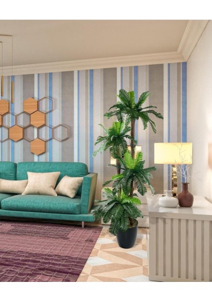 Yapay Ağaç Sıkas Palmiye 4katlı 84YAPRAK 150 cm Salon Çiçeği Yapay Çiçek