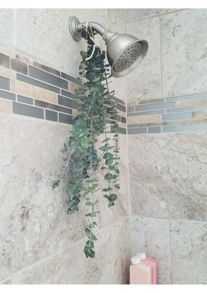 Kuru Çiçek Şoklanmış Okaliptus Demeti Mavi (50 cm )