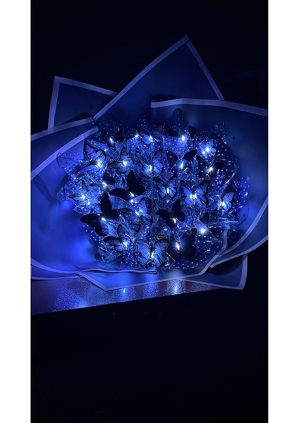 Işıklı Kelebek Buketi Sevgiliye Arkadaşa Hediye Buket modelleri